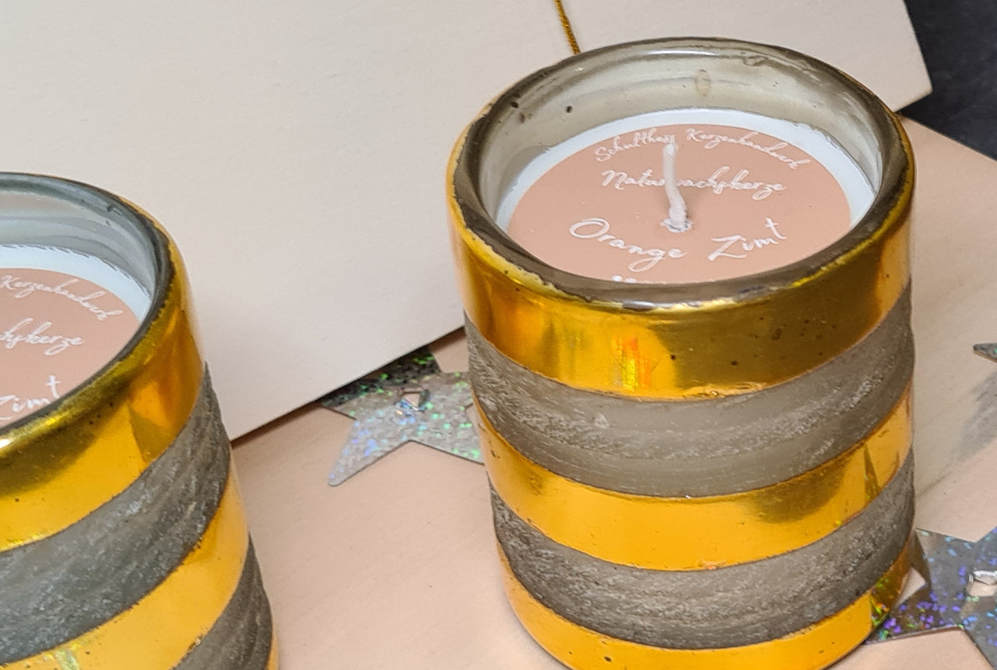 Schneeglas - Zylindrisch - Gold