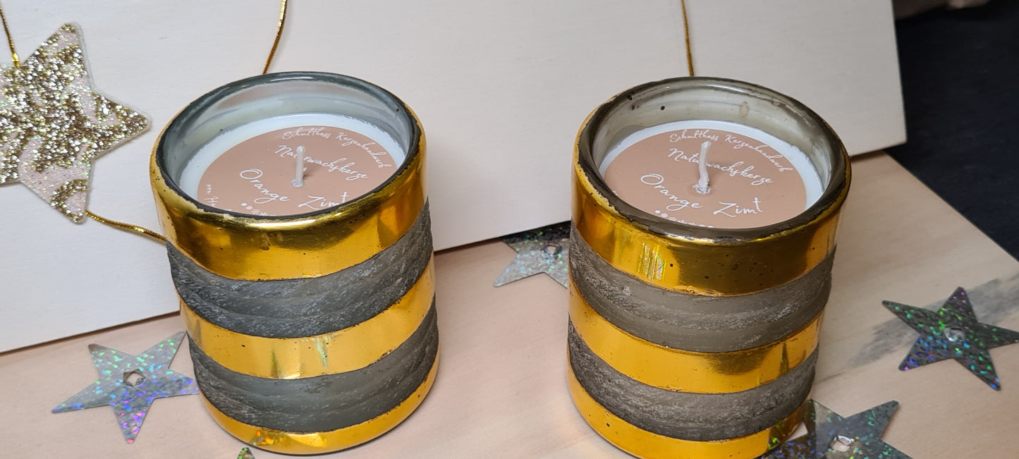 Schneeglas - Zylindrisch - Gold
